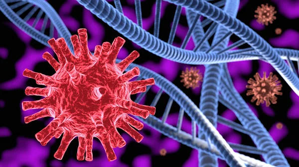 Coronavirus Covid Vírus Dns Sel — Stock Fotó