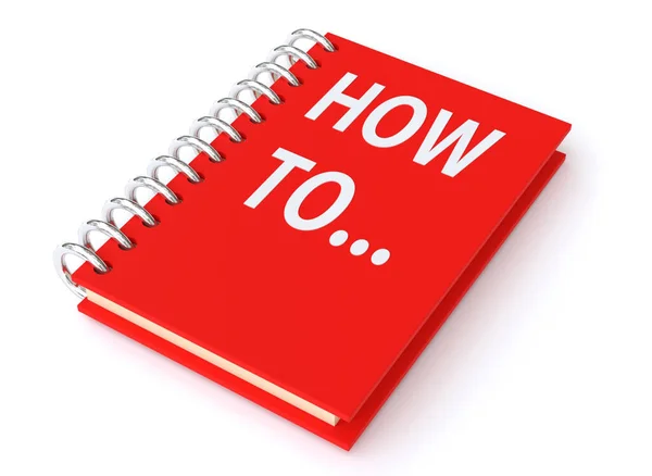 How Instruction Book White Background — Stock Photo, Image
