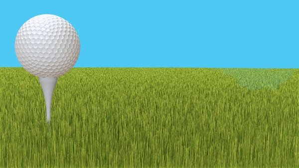 Golfball Auf Tee — Stockfoto