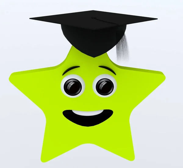 Star Student Mortar Board — Stock Photo, Image