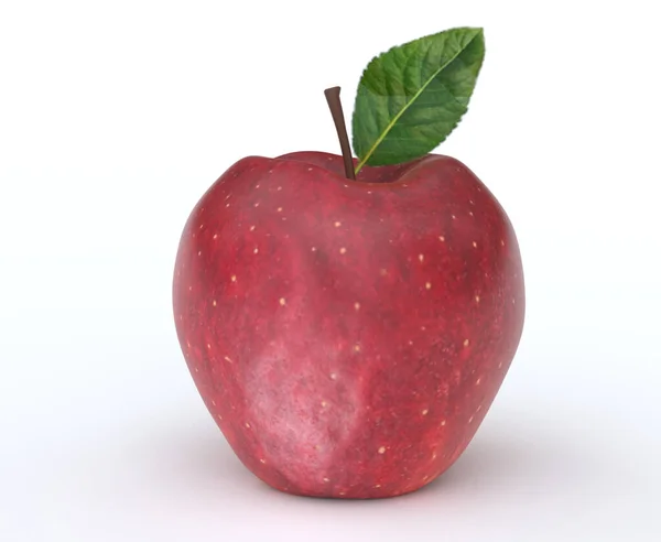 Red Apple White Background — Stock Photo, Image