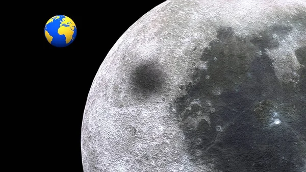 Conceito Lua Terra — Fotografia de Stock