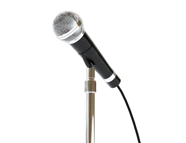 Beyaz Arkaplanda Mikrofon — Stok fotoğraf