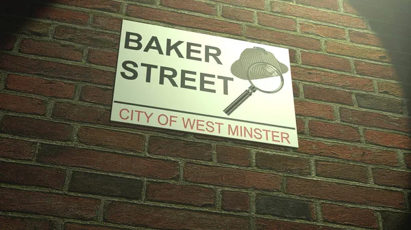 Baker street road sign on wall