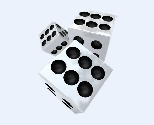 Dice White Background — Stock Photo, Image