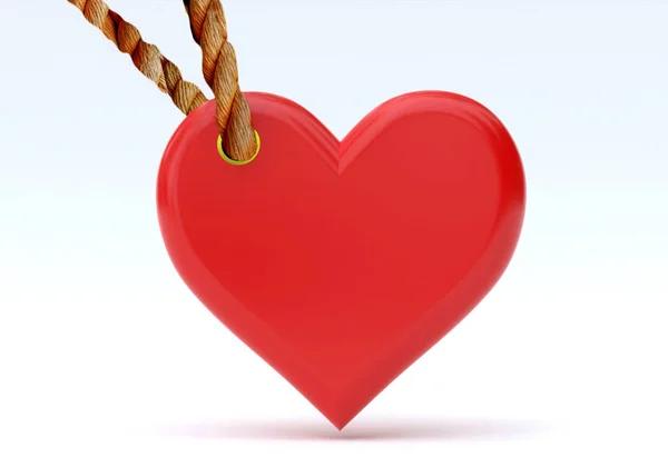 Červený Tvar Srdce Laně — Stock fotografie