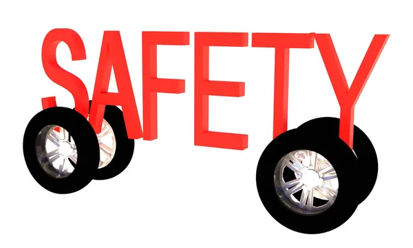 Car Tyre Safety Sign — Stock fotografie