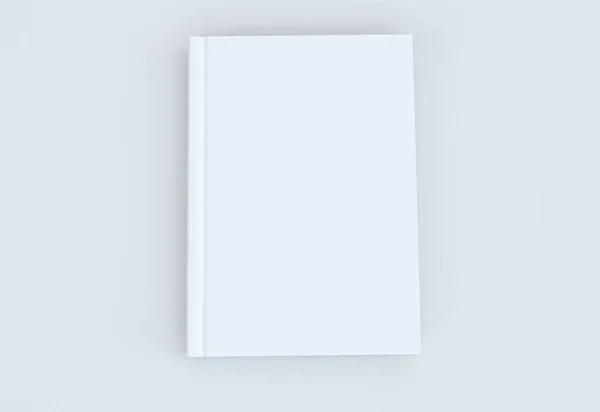 Blanco Boek Witte Achtergrond — Stockfoto