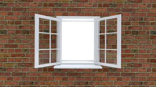 Öppet Fönster Med Blank För Användaren — Stockfoto