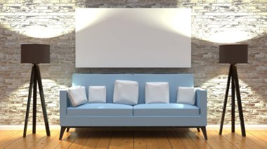 Boş resimli kanepe kullanıma hazır.