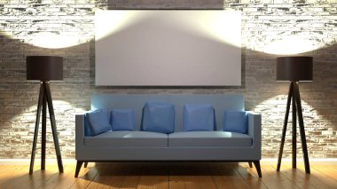 Boş resimli kanepe kullanıma hazır.