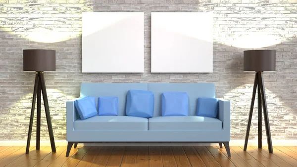 Boş resimli kanepe kullanıma hazır.