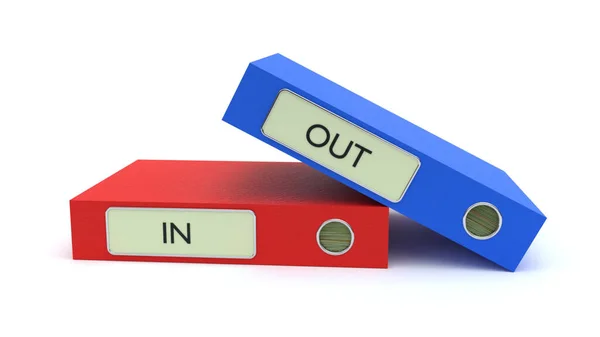 Office Box Files Blue Red — Stock Photo, Image