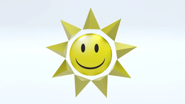 Symbol Happy Sun — Stock fotografie