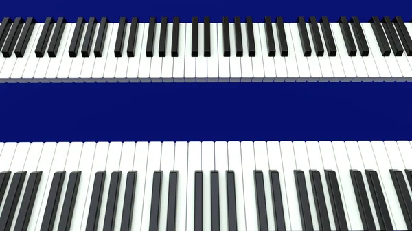 Pianotangentbord Render Illustration — Stockfoto