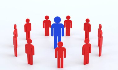 İşçi konsepti olan patron