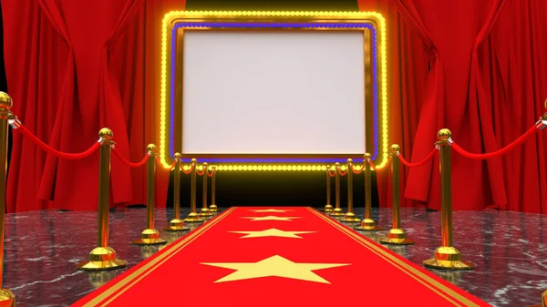 Cinema Com Tapete Vermelho — Fotografia de Stock