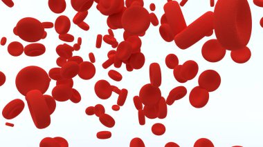 Kan hücresi çizimi 3 boyutlu konsept