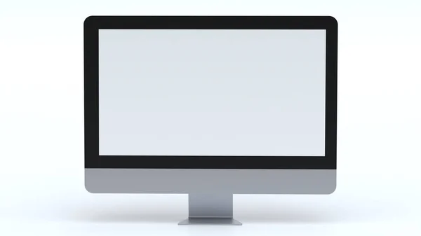 Moderner Computer Mit Leerem Bildschirm — Stockfoto