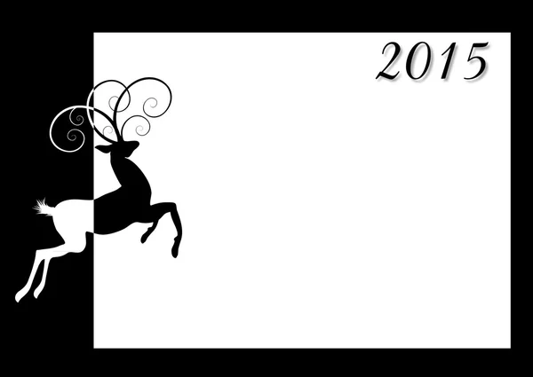 2015 frame met herten — Stockfoto