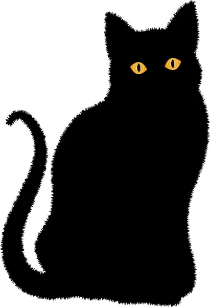 Gato negro — Foto de Stock