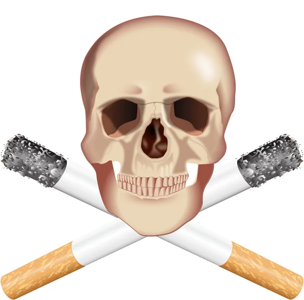 SMOKING SKULL — Stock Photo, Image