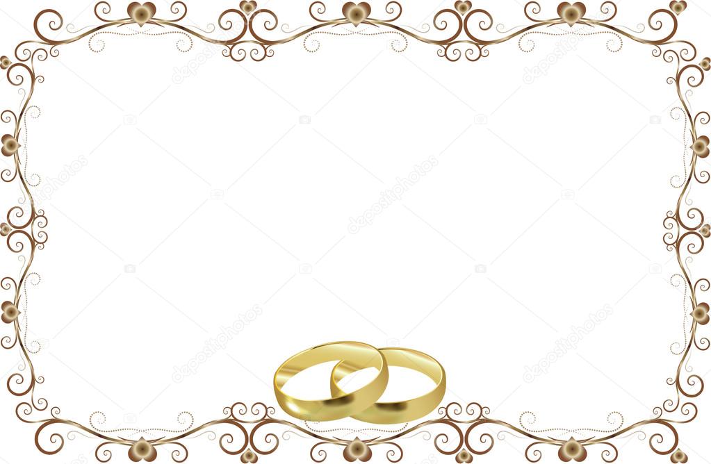 Wedding rings invitation