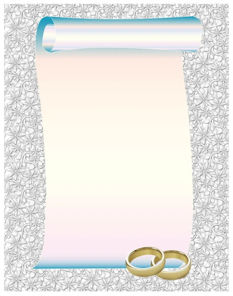 Beautiful Wedding Rings Frame — Stock Photo, Image