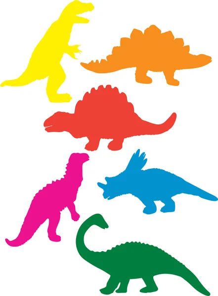 Dinozorlar silhouettes — Stok fotoğraf