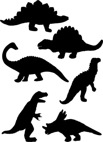 DINOSAURS silhouettes — Stock Photo, Image