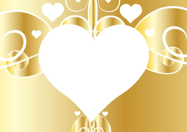 GOLD HEART — Stock Photo, Image