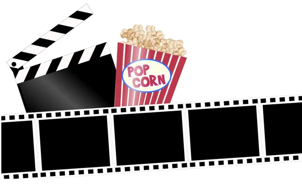 POPCORN AND FILM — Stock Photo, Image