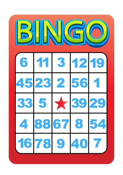 Bingo kartı — Stok fotoğraf