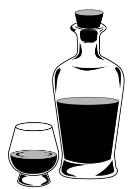 Sürahiler dolusu siyah beyaz şarap.