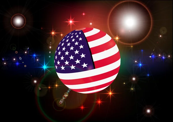 ABD Bayrağı uzay evren kavramında — Stok fotoğraf