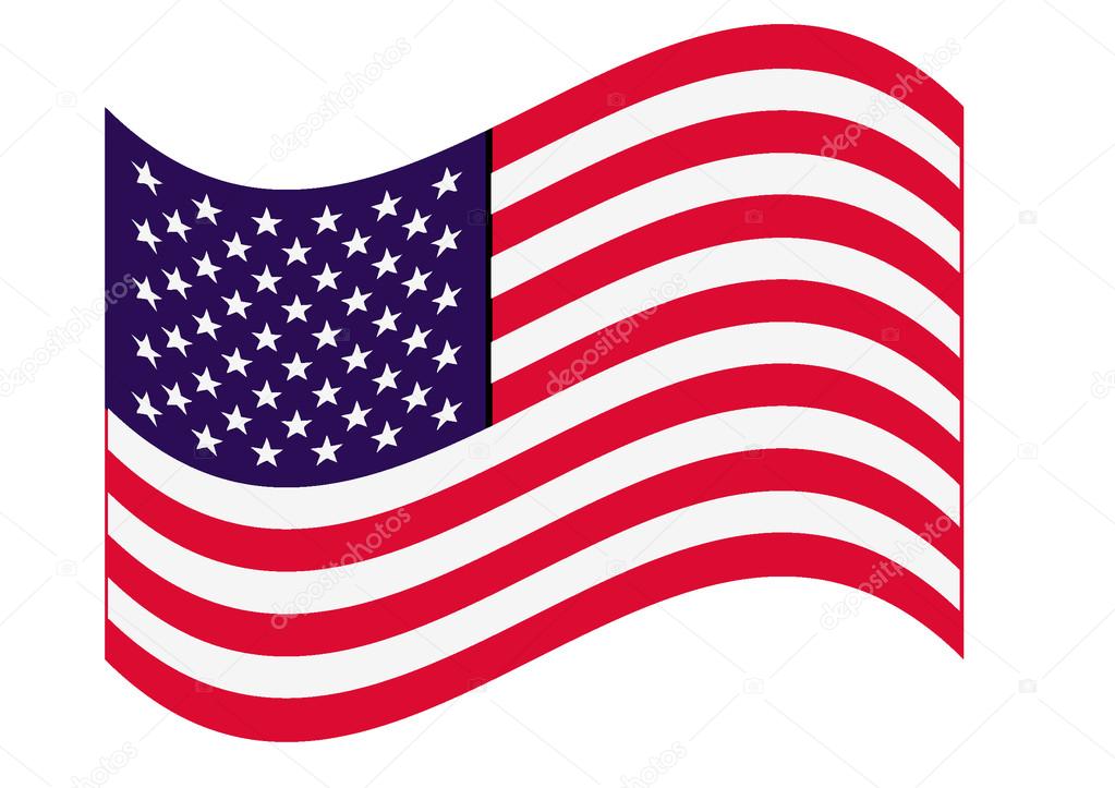 3d rendered flag of the USA