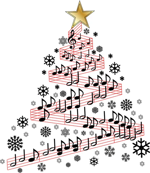 Musikaliska Christmas tree — Stockfoto