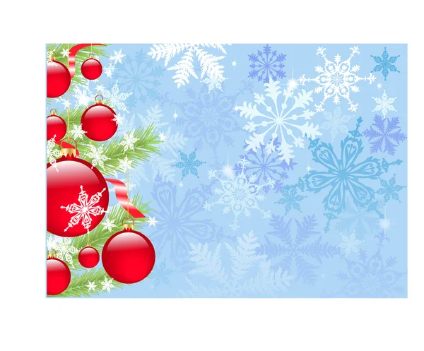 Rode kerstballen decoratie met lint — Stockfoto