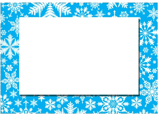 Fronteira de floco de neve com espaço de escrita — Fotografia de Stock