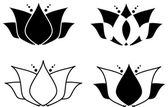 Lotus flower törzsi tetoválás készlet