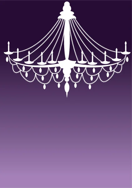 Baroque decorative chandelier silhouette — Stock Photo, Image
