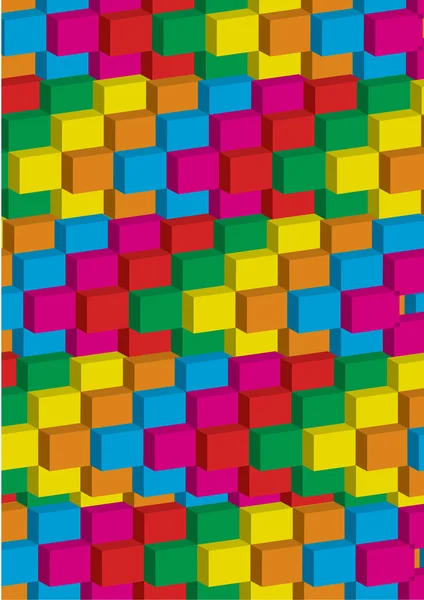 Кубики коробки строки в оптической иллюзии фон абстрактный — стоковое фото
