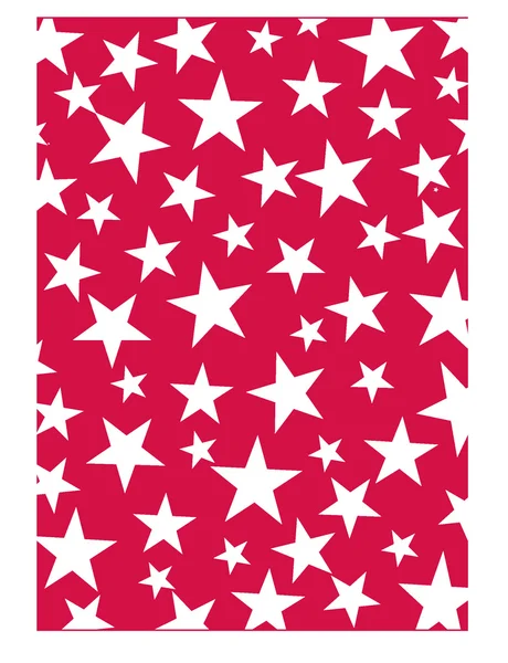 Vector illustration of White stars on red — Stock Photo, Image