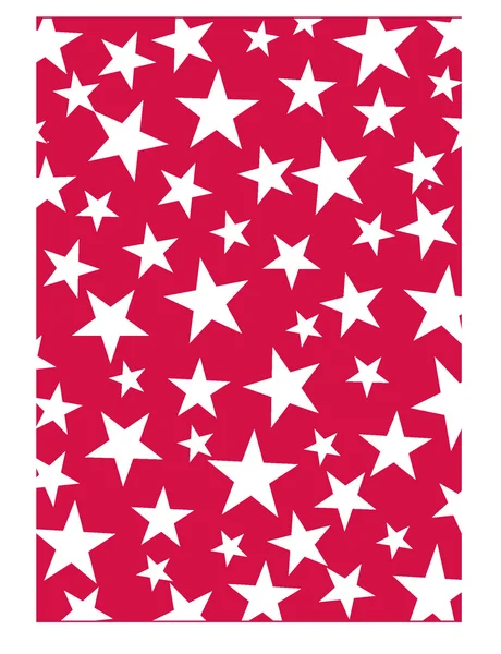 Векторная иллюстрация белых звёзд на красном — стоковое фото