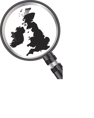 Büyük Britanya'nın bir stilize boş harita.