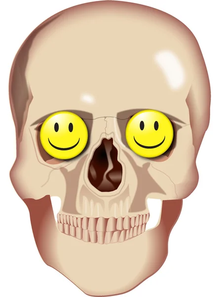 Skull over white background — Stock Photo, Image