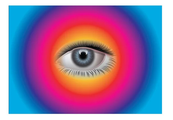 Concepto Spectrum Eye como iris humano y pupilo — Foto de Stock