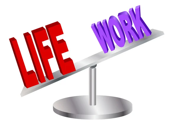 Ilustración de un balance de la vida laboral — Foto de Stock