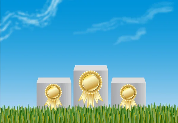 Winners podium background vector — Stock Photo, Image