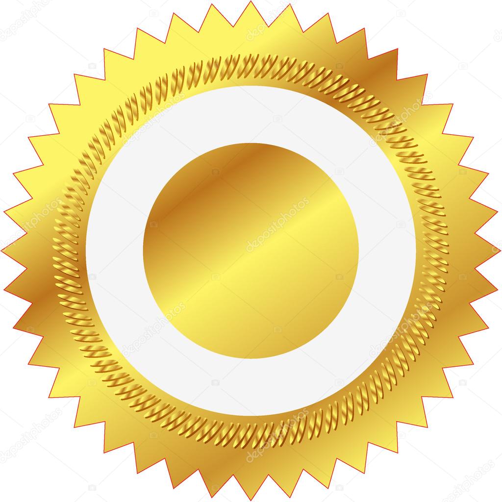 Vector illustration of gold seal